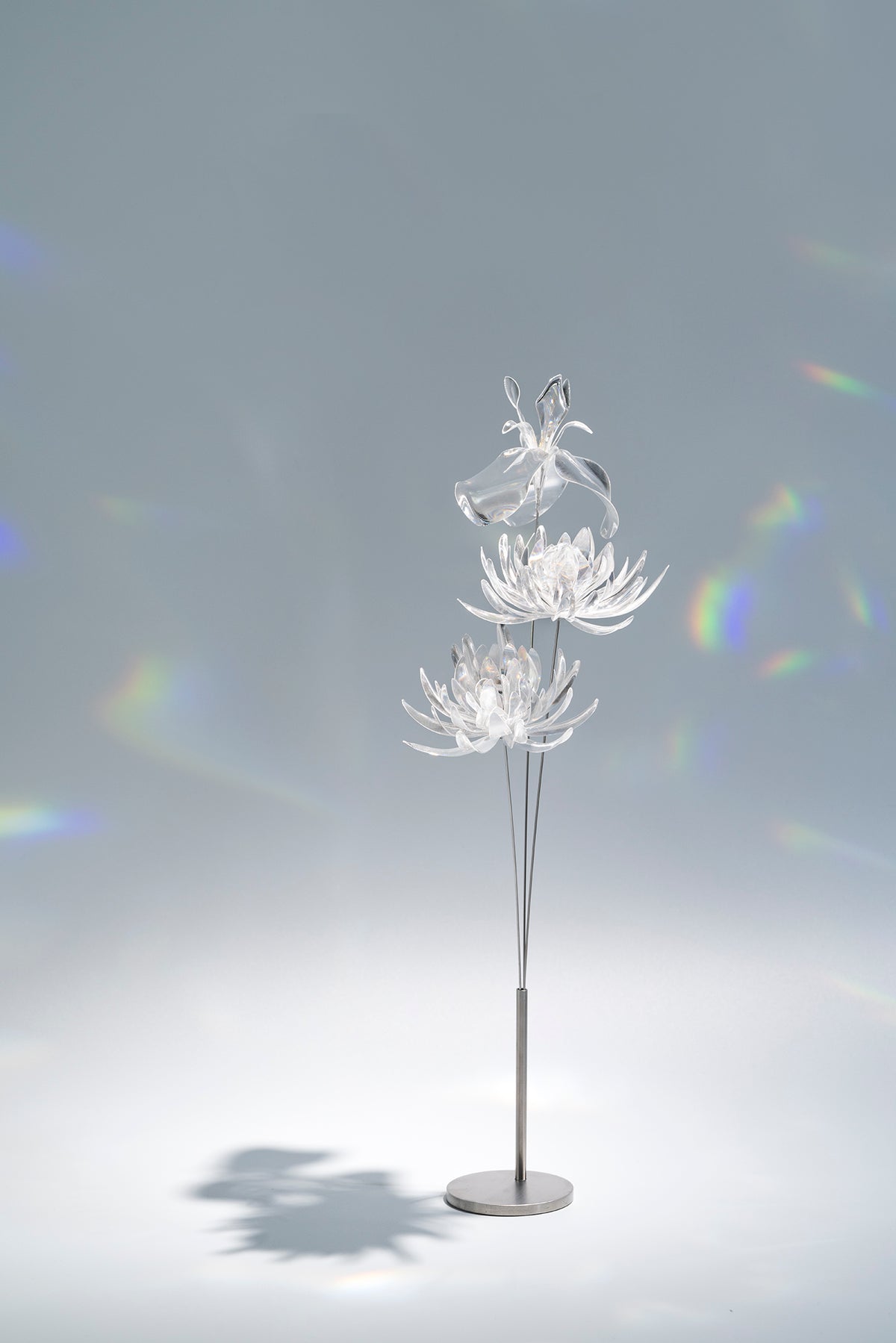 Prism Flower #3 / Set-No.05　Wakiku/Iris+Metal Vase